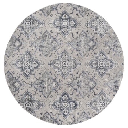 Manmade 7 ft. 10 in. Cascades Leaven Worth Round Rug Blue MA3089442